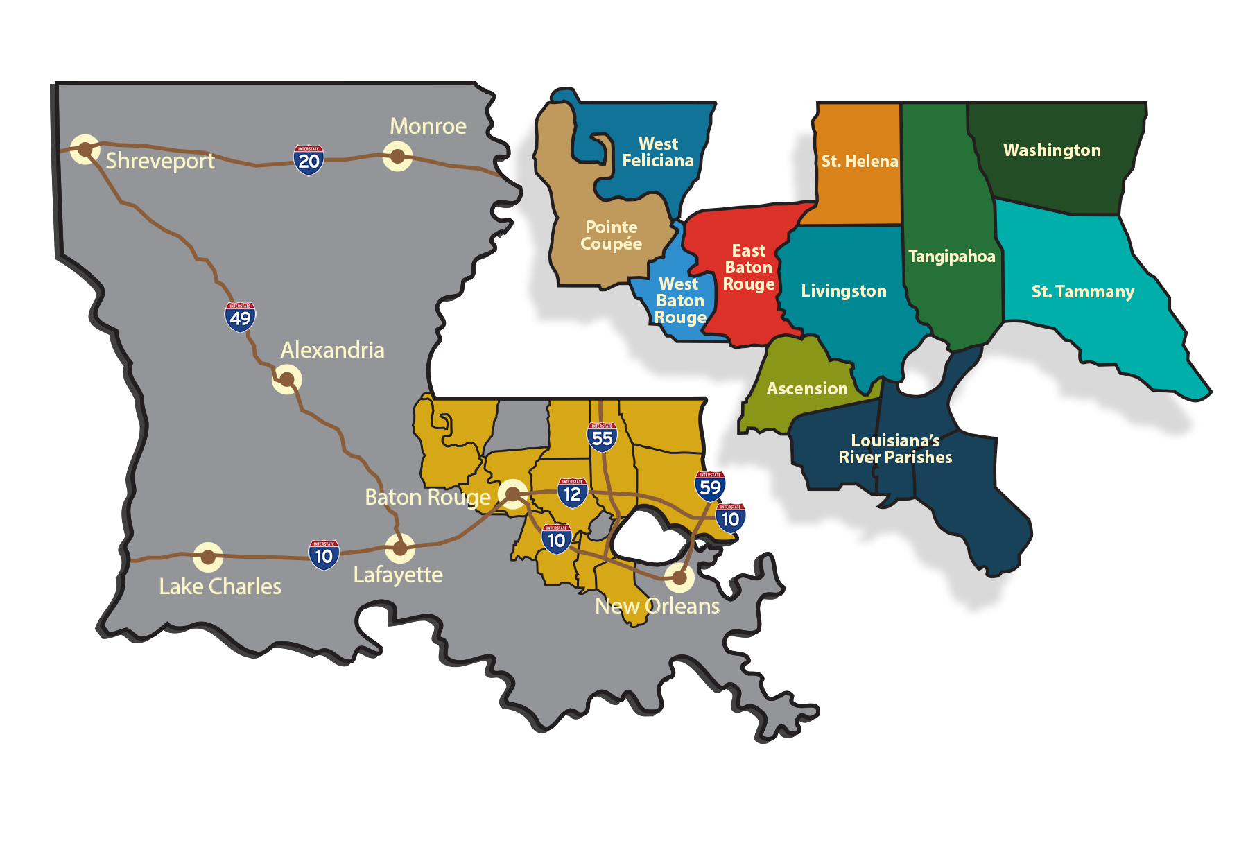 Gumbo Group Regional Map