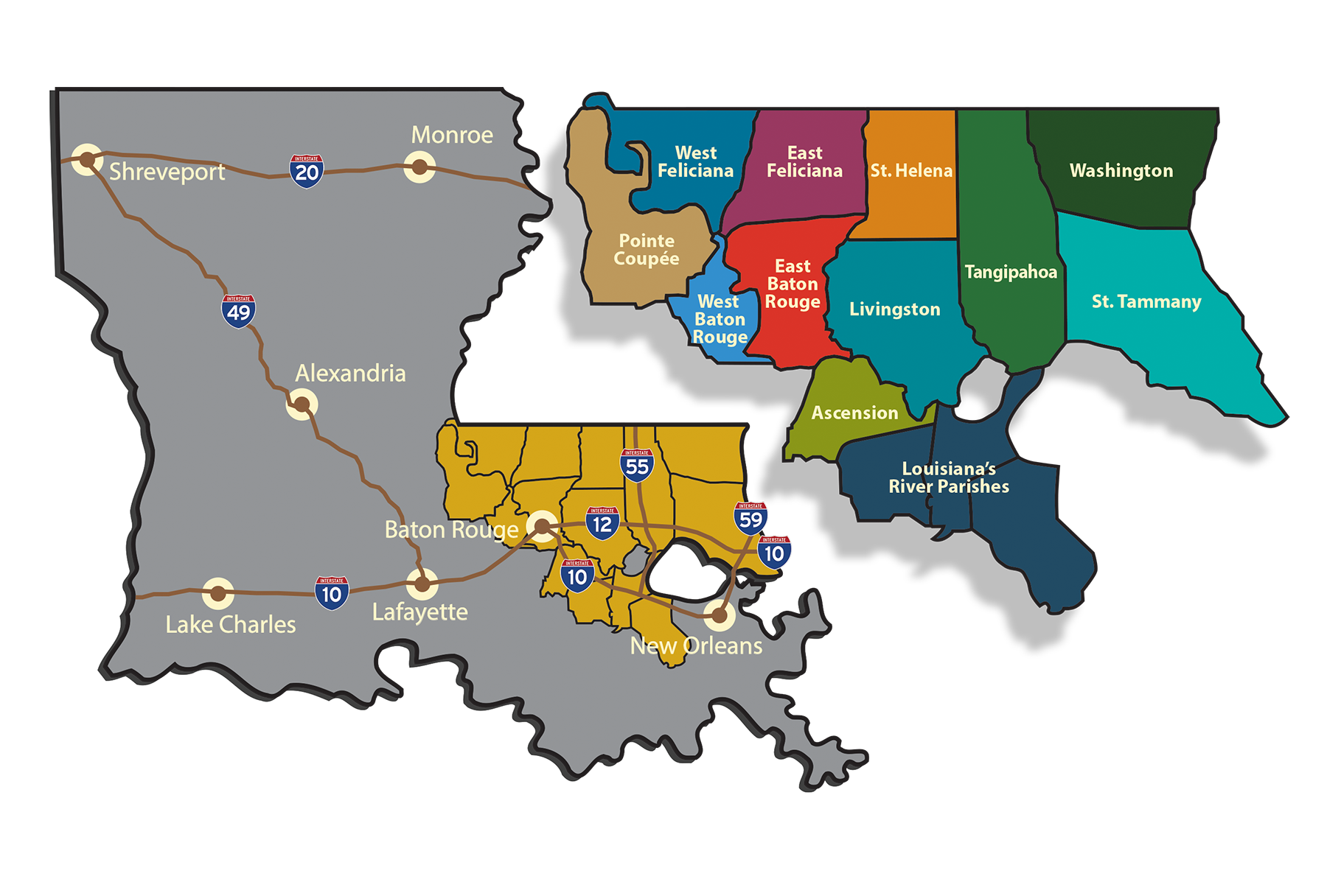 Gumbo Group Regional Map